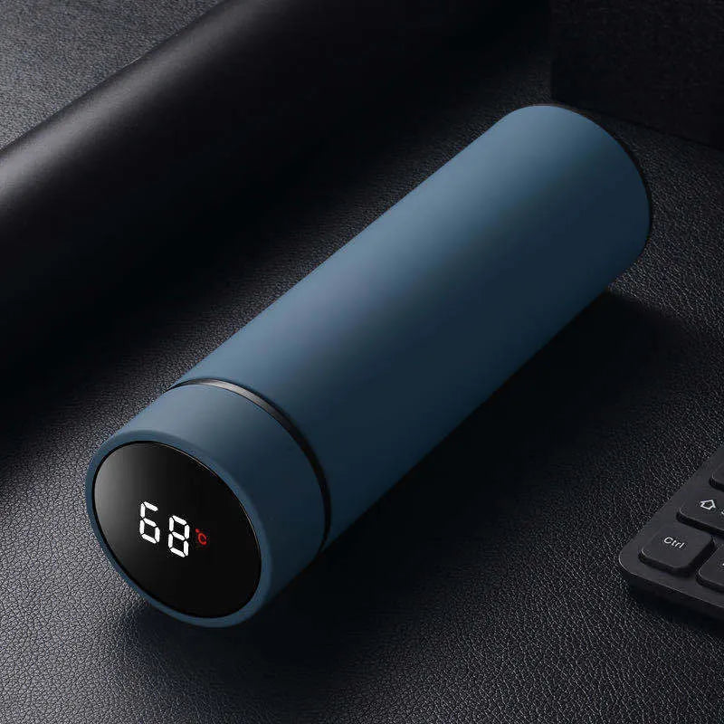 450ml stainless steel vacuum insulated water bottle in black, red, gold or blue with arrow mouth