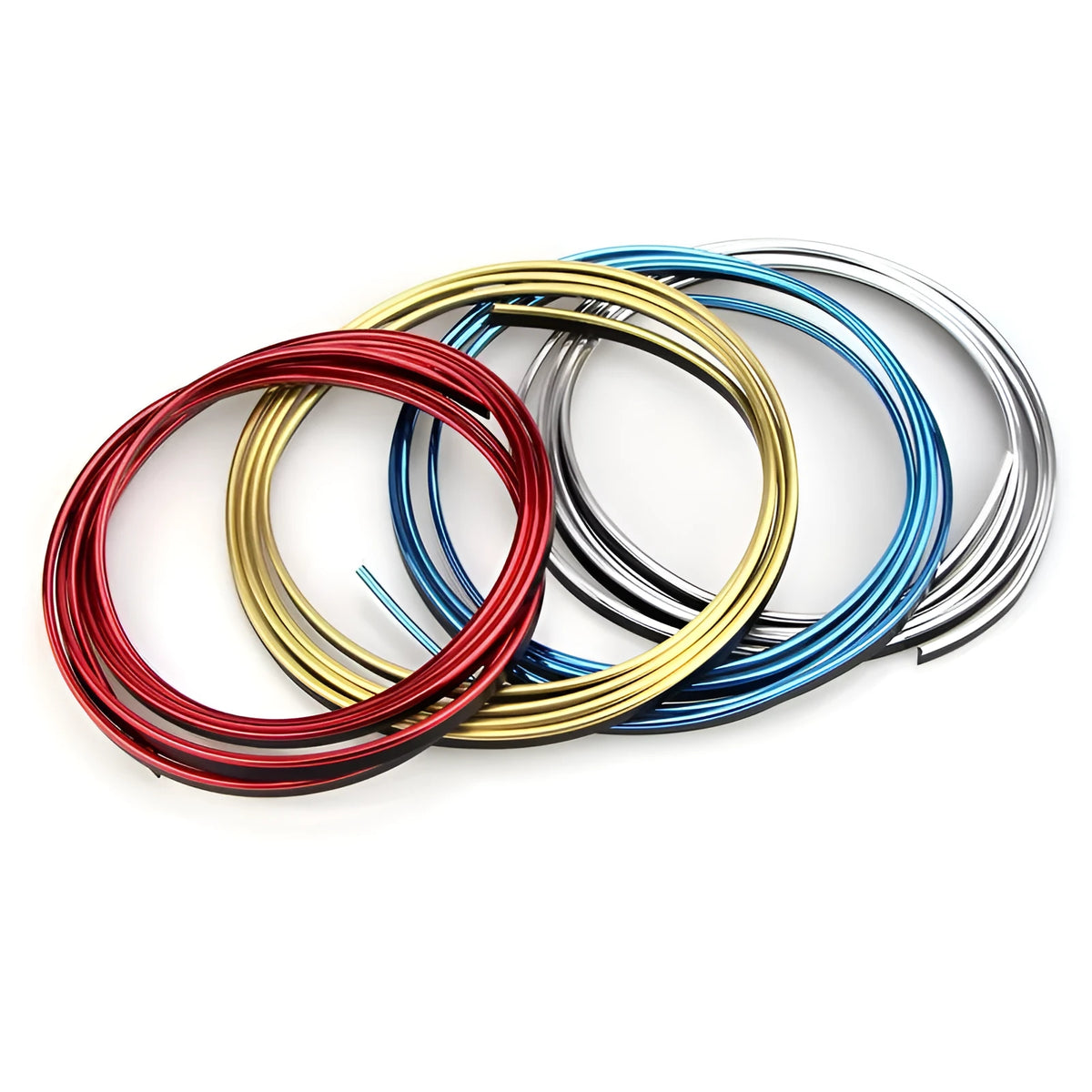 PVC interior gap decoration line 8x3mm anti-collision strip for GM cars in electroplating blue