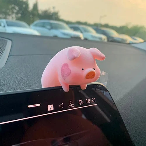 Cartoon pig resin car dashboard ornament decorative accessory