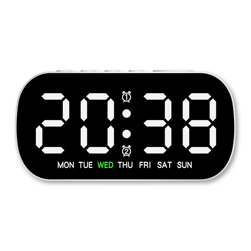Electronic clock simple multi-purpose alarm clock LED digital display plastic shell 10mm thickness five colours