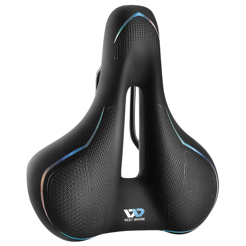 West Rider bicycle saddle cushion with high-elastic sponge and leather cover in black and colourful styles.