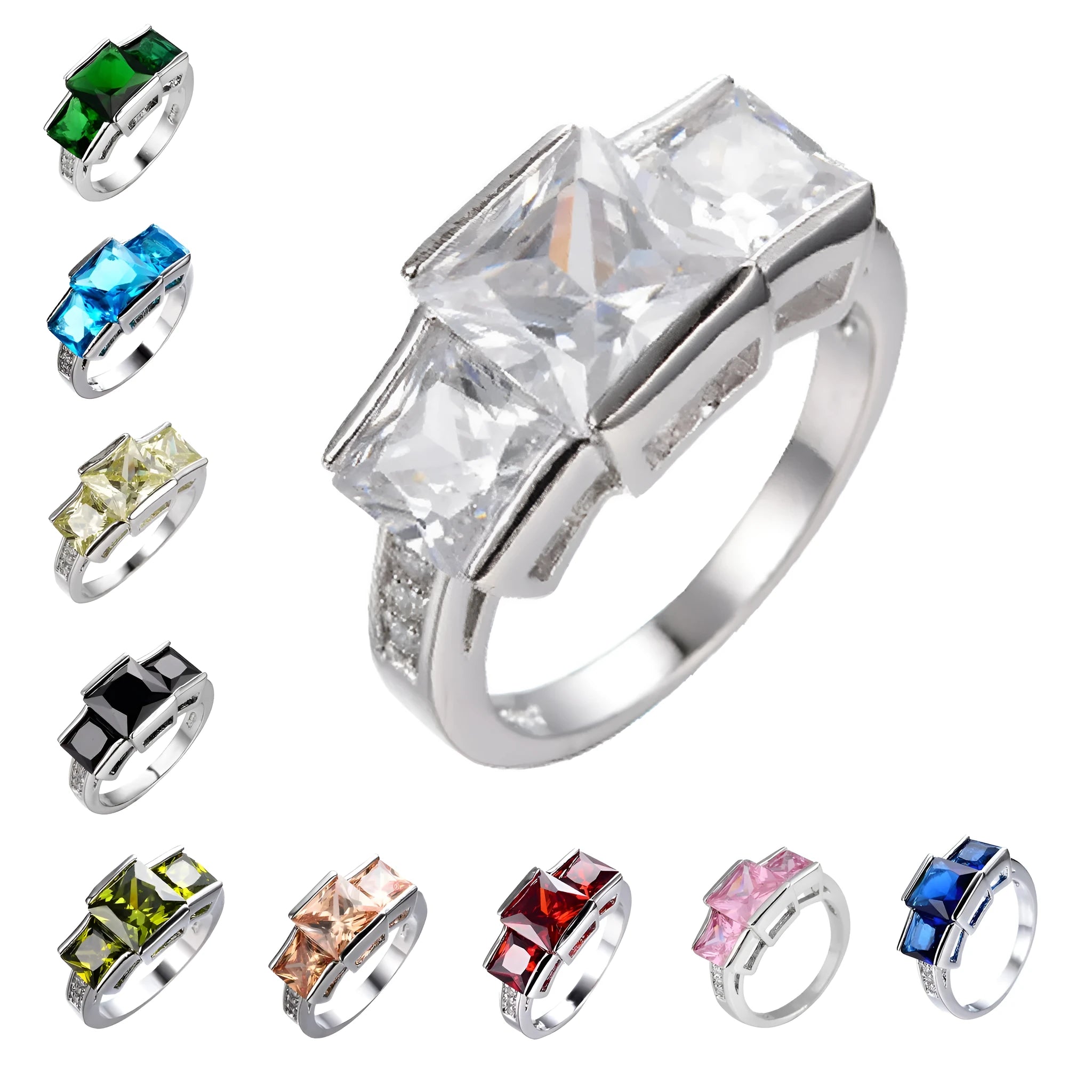 Copper electroplated ring ornament in various colours showing geometric metal design