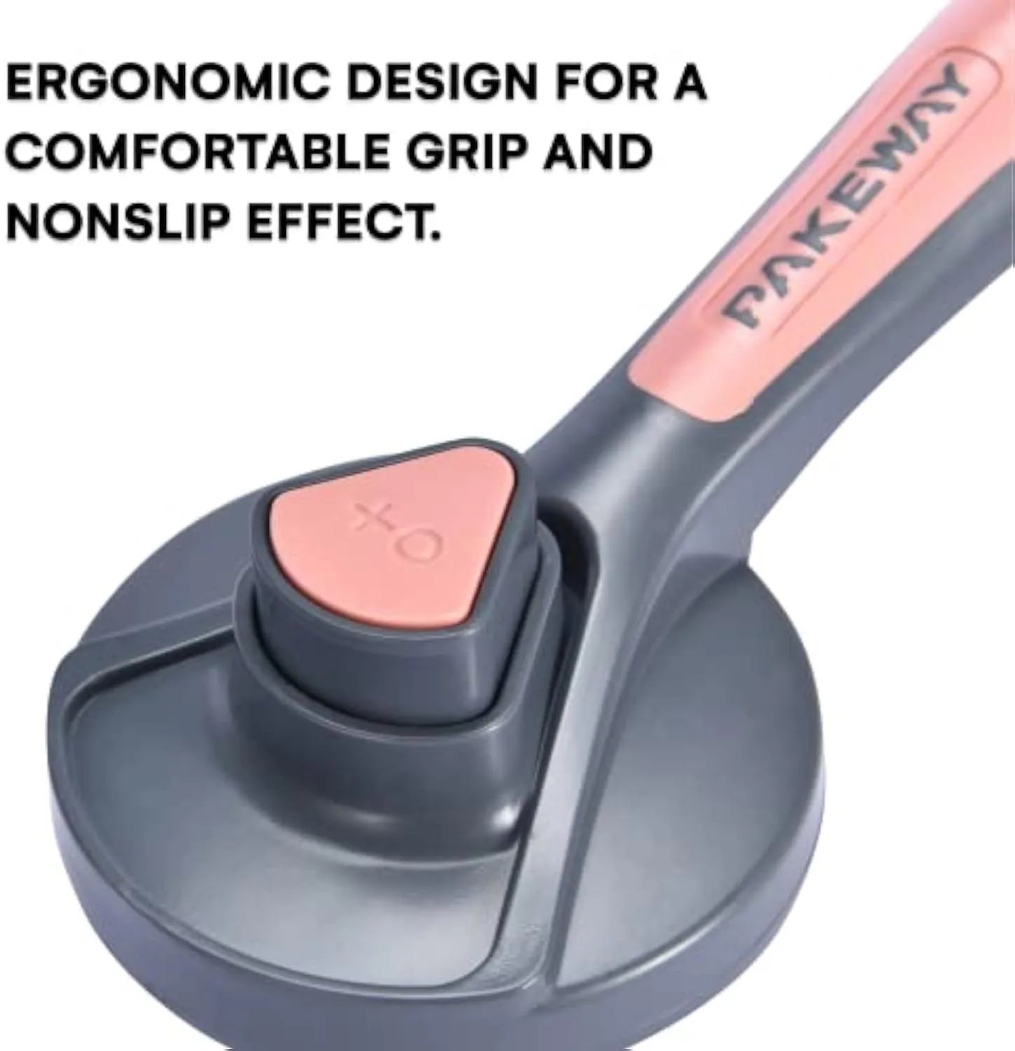 Grey self-cleaning slicker brush for cats and dogs with massaging bristle tips on a non-slip handle.