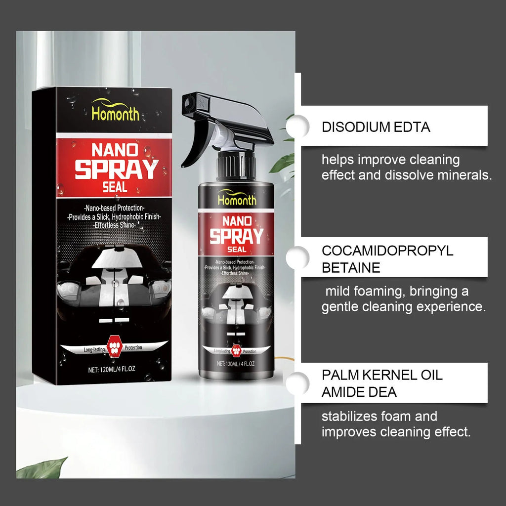 Automotive nano coating polish 120ml bottle with blue microfibre towel for car paint protection