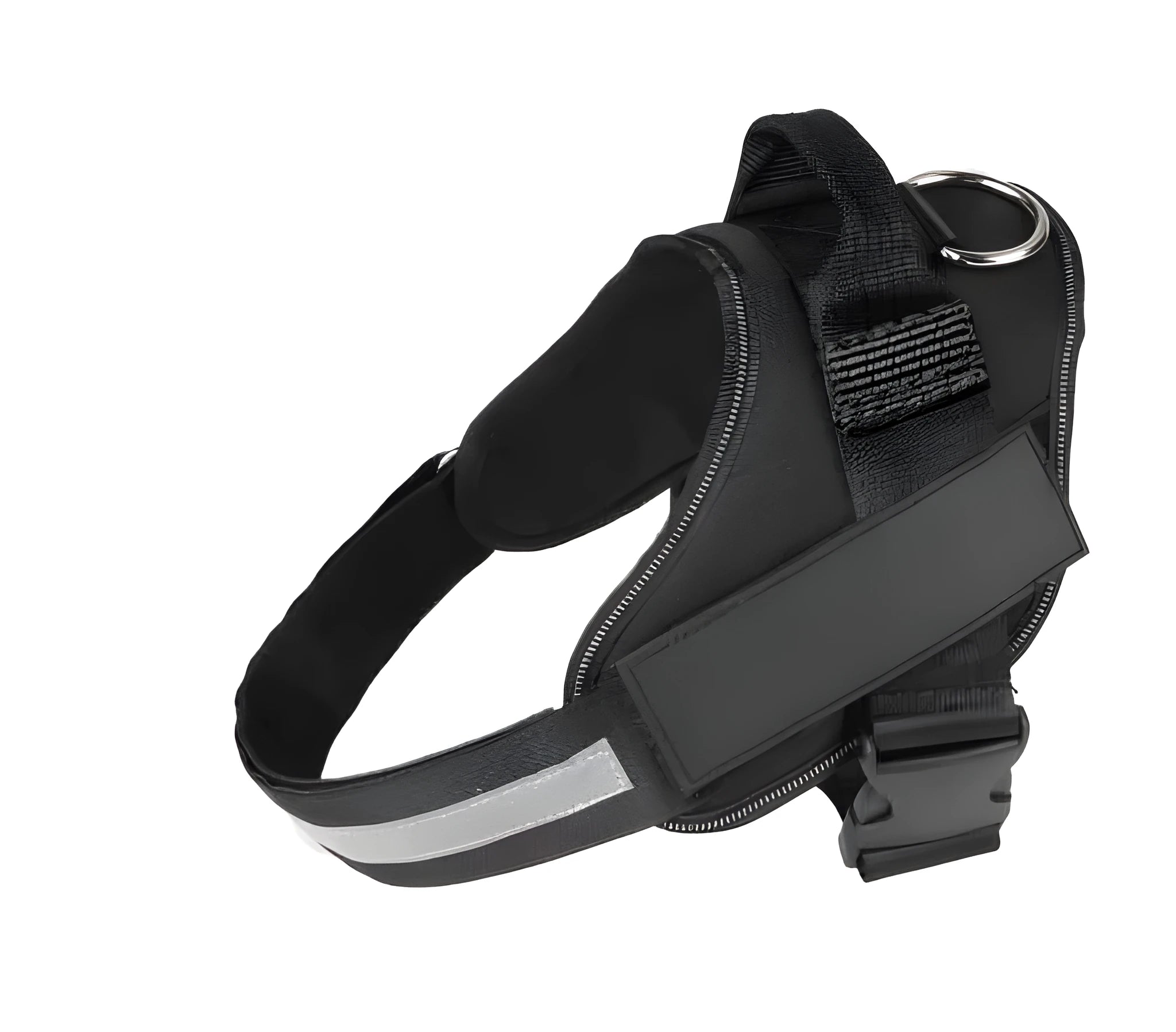 Adjustable dog harness with mesh padded vest on medium-sized dog