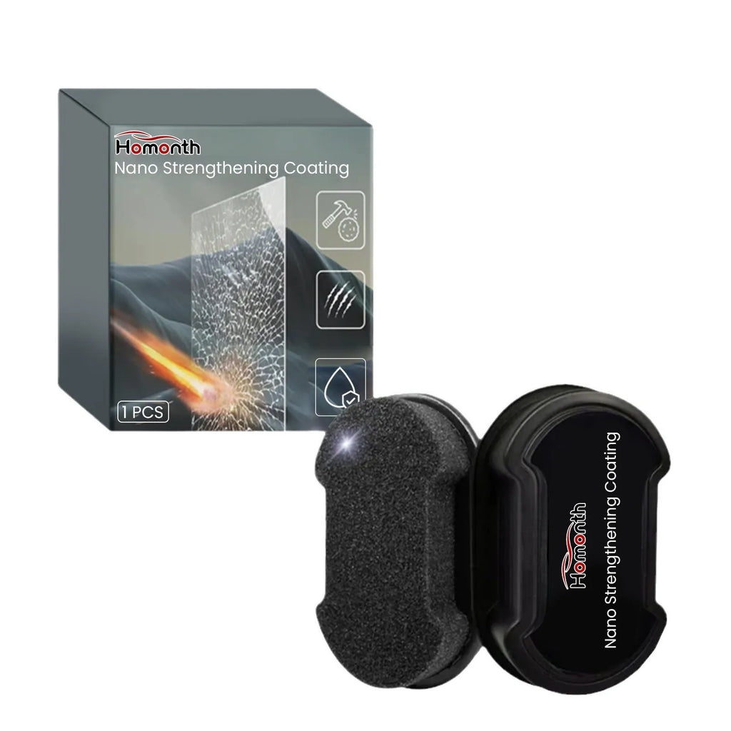 Car cleaning sponge for windshields and glass windows with hydrophobic properties