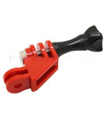 Sports camera corner adjusting arm in black plastic for GoPro multi-angle mounting