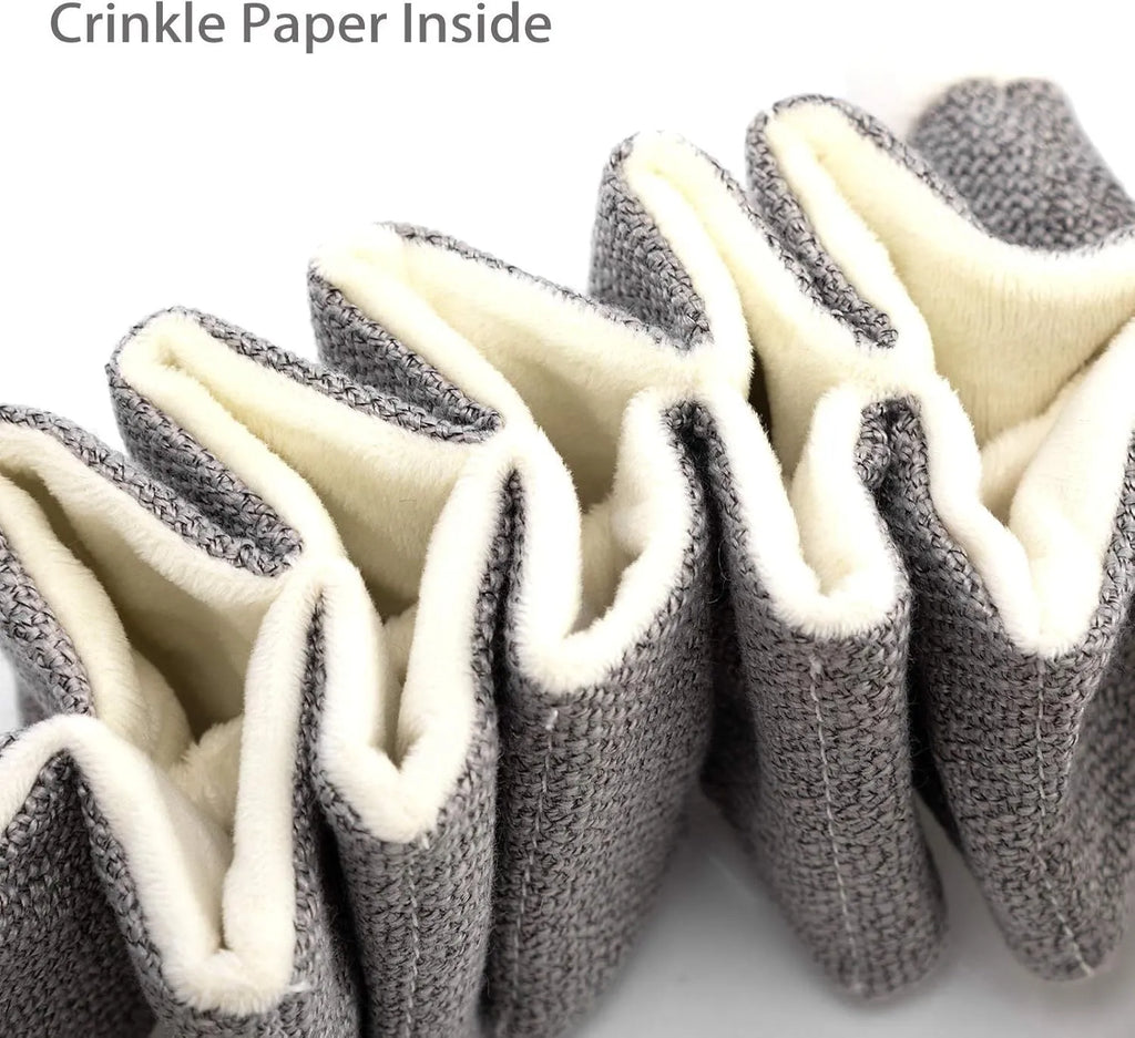 Grey koala-shaped plush dog toy with squeaker and crinkle paper, measuring 30cm.