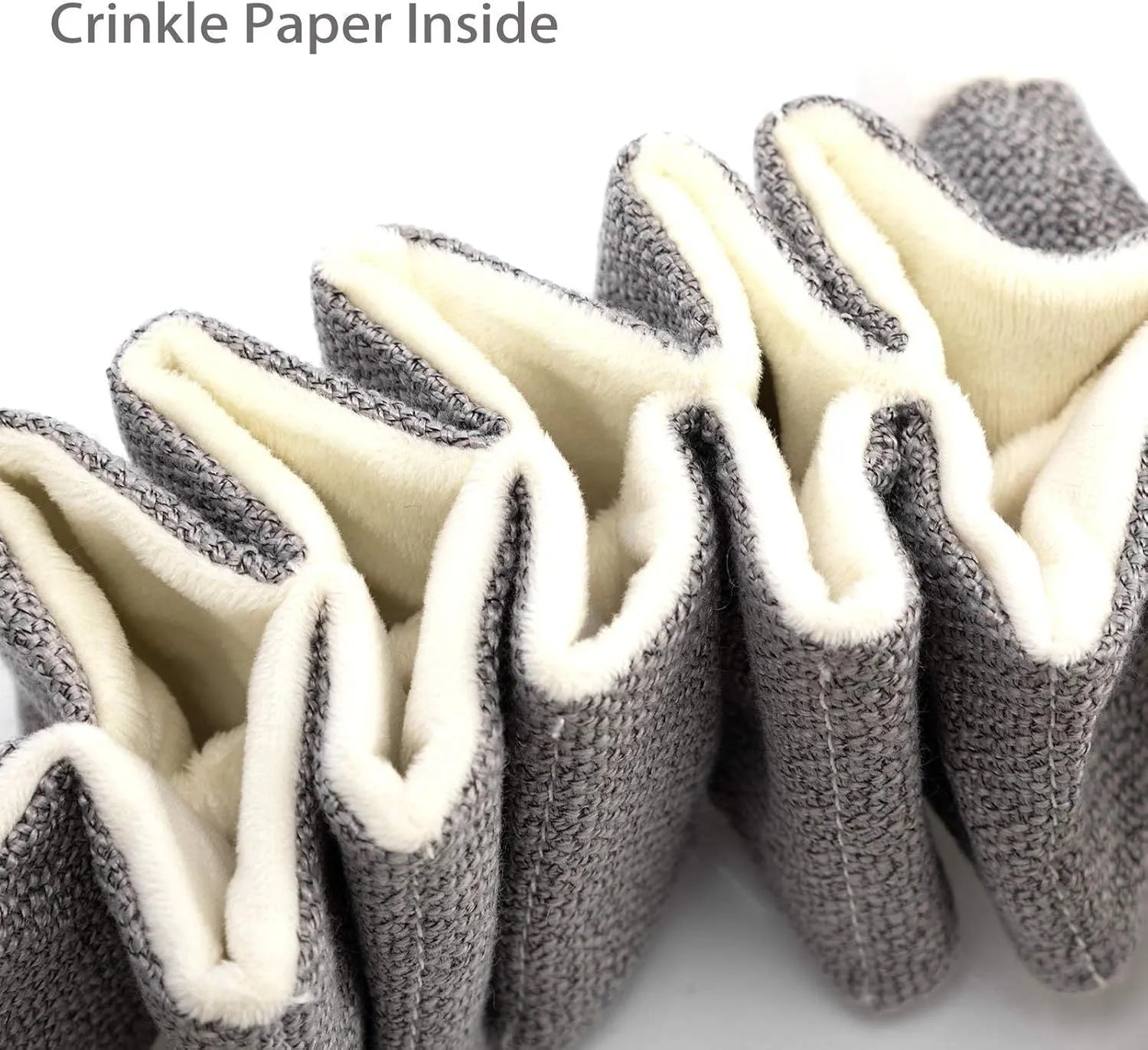 Grey koala-shaped plush dog toy with squeaker and crinkle paper, measuring 30cm.