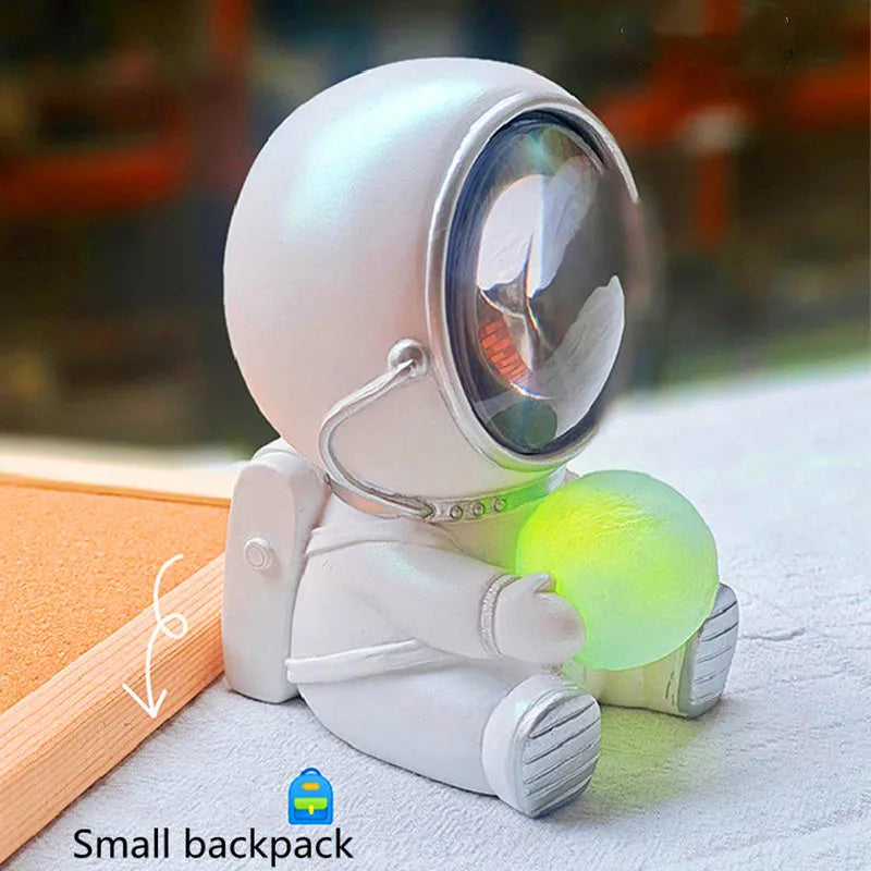 Starry sky animal night light with resin bear design and LED illumination