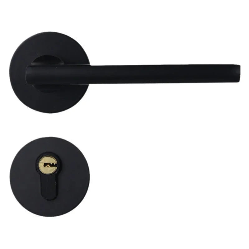 Aluminium alloy split magnetic door lock handle for indoor timber doors showing one of 17 available styles