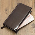 Men's long multifunctional zipper wallet in waterproof PU leather with seven pockets