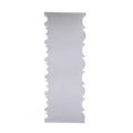 Stainless steel cake scraper with geometric polygon edge pattern for decorative baking