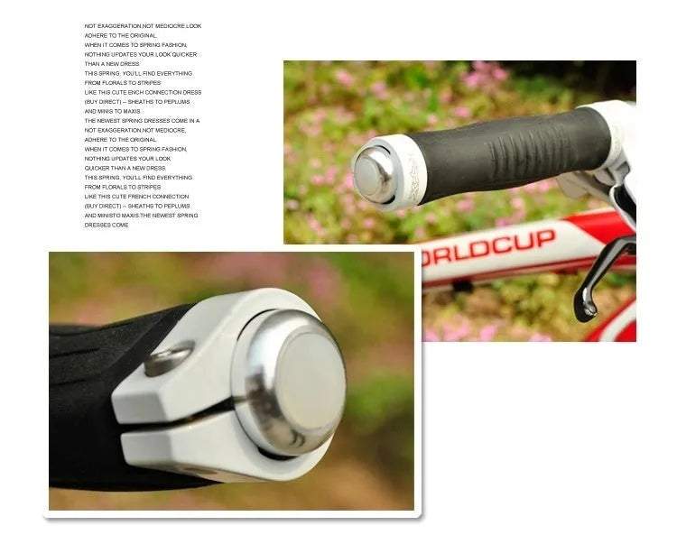 Aluminium alloy bicycle handle blocking light in anodised finish mounted on handlebar end