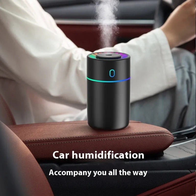 Magic Light heavy fog USB humidifier in white, ultrasonic car humidifier with timer