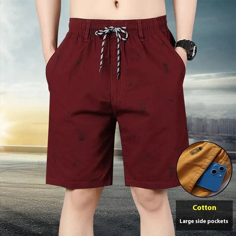 Loose cropped cotton trousers in army green colour for summer casual wear.