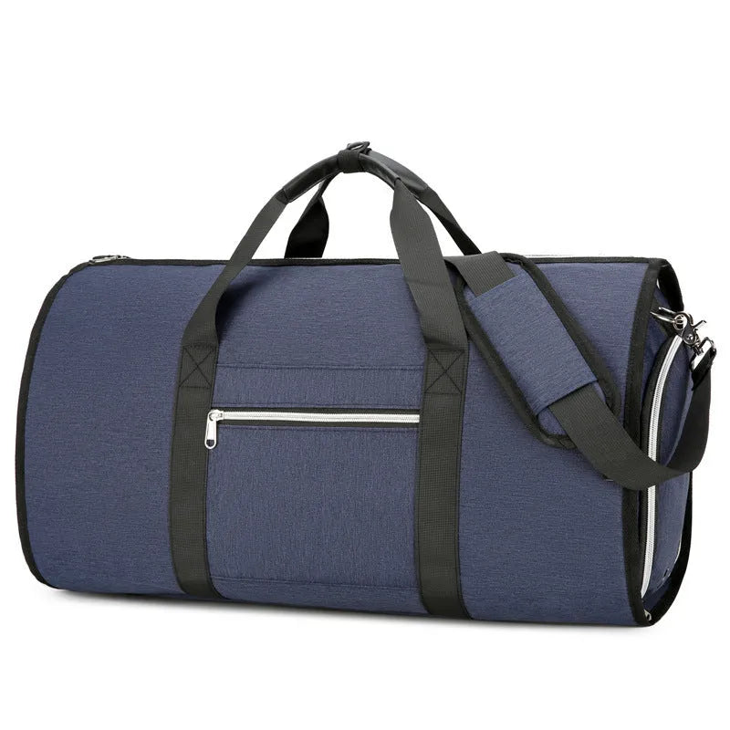 Oxford cloth multipurpose storage bag with dry-wet separation compartments in grey colour
