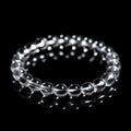 Natural Donghai old materials white crystal bracelet with round beads in five sizes from 6mm to 14mm