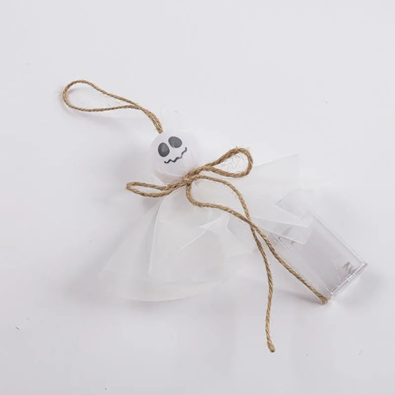 Halloween ghost LED lantern chain with 20 colourful battery-powered lights for haunted venue decoration