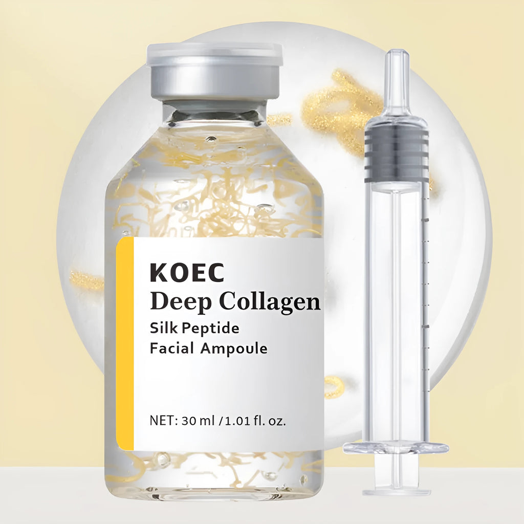 30ml collagen polypeptide ampoule needle solution in a clear glass bottle with dropper