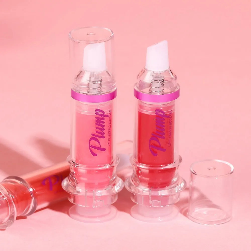 New Tube liquid lip gloss with mirror finish in six colour options showing glossy application