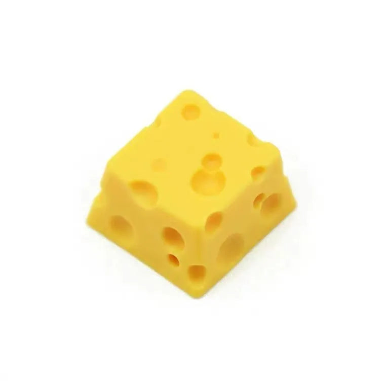 Yellow cheese resin artisan keycap for mechanical keyboard customisation