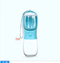 Dual-use pet water cup in plastic with 300ml water and 100g grain capacity, detachable and easy to carry