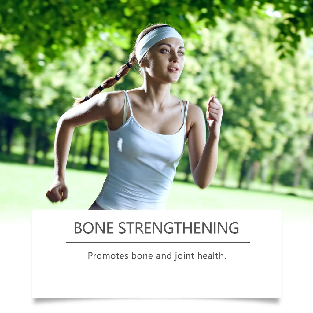 Marine collagen capsules with vitamins C, D3, K2 and calcium dietary supplement