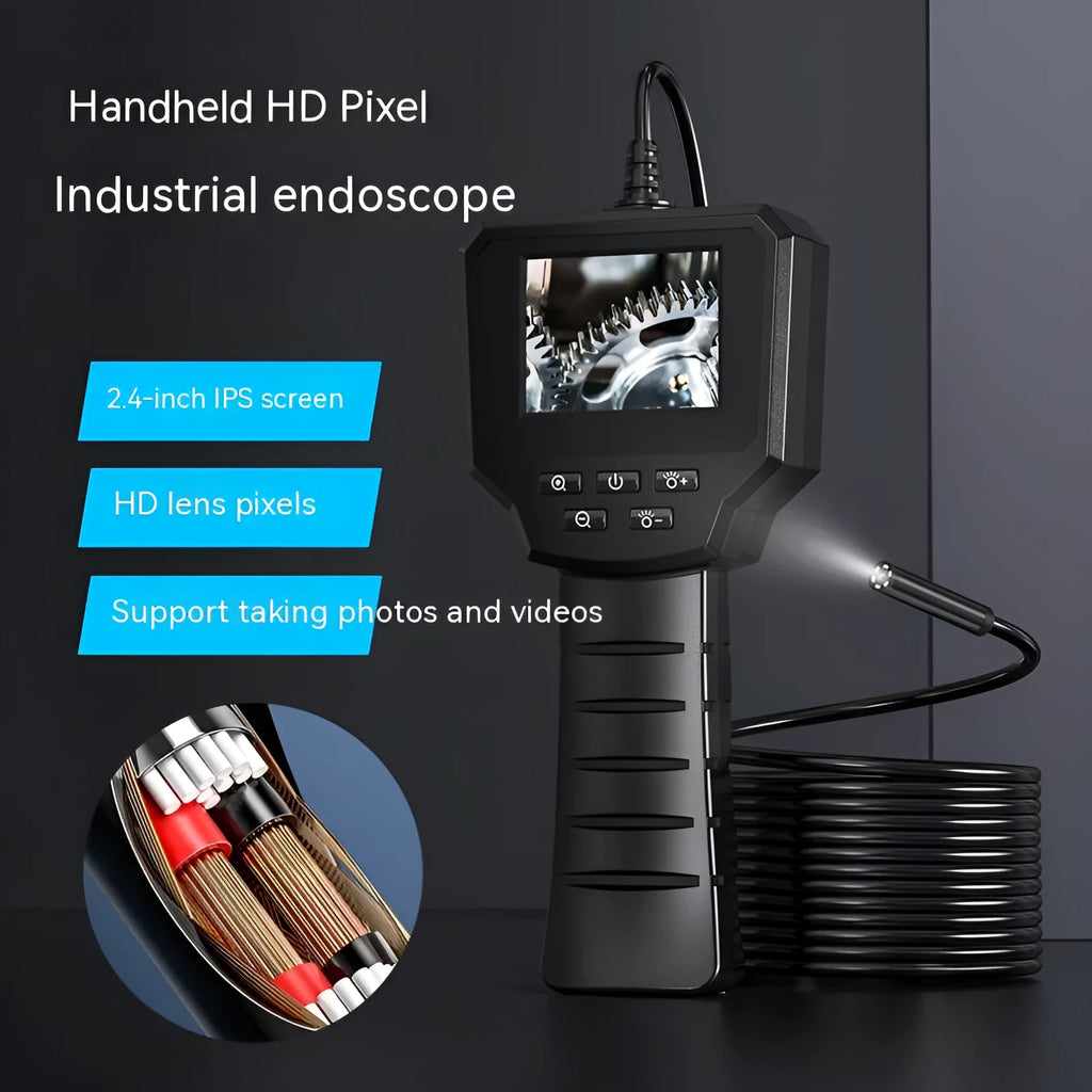 Waterproof HD inspection camera with 8mm probe for automotive and plumbing pipeline visual inspection