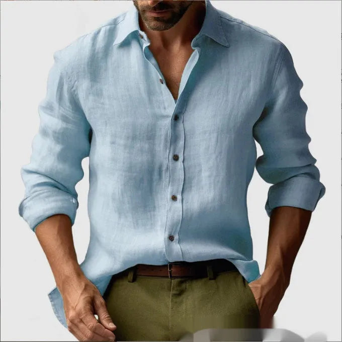 Men's floral patterned cardigan shirt with digital printing, available in multiple sizes.