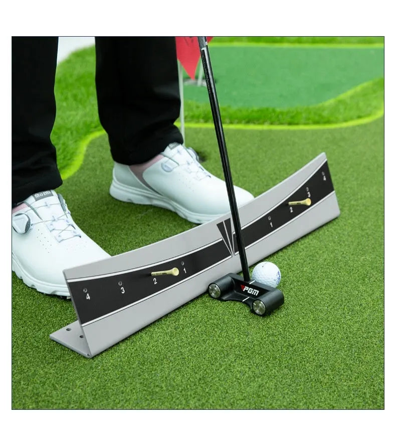 Adjustable PVC golf putter trajectory balance simulator for stroke training