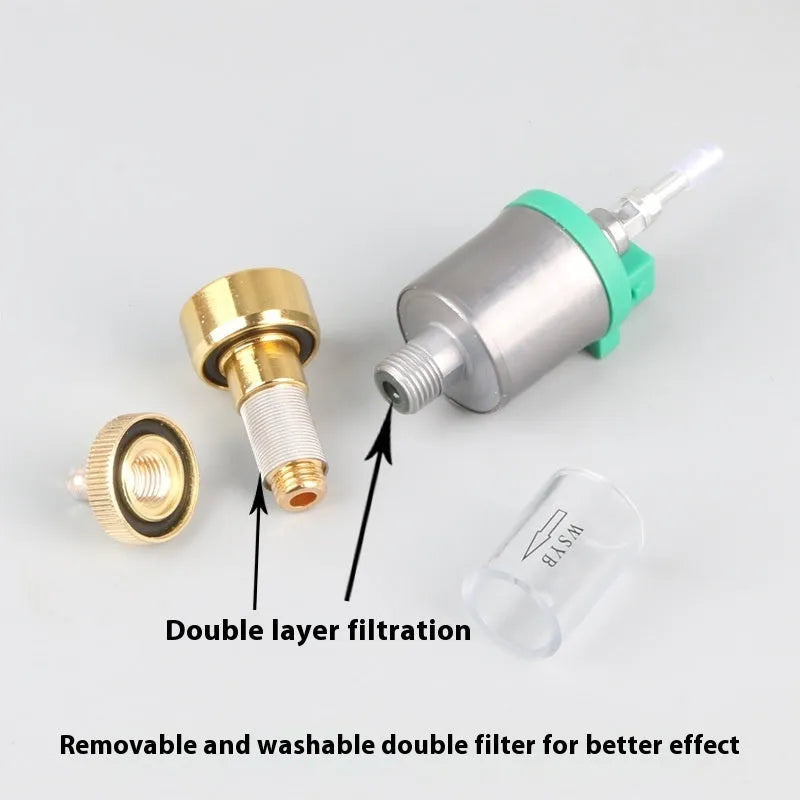 F type green headband oil filter for car parking heater with iron and plastic housing