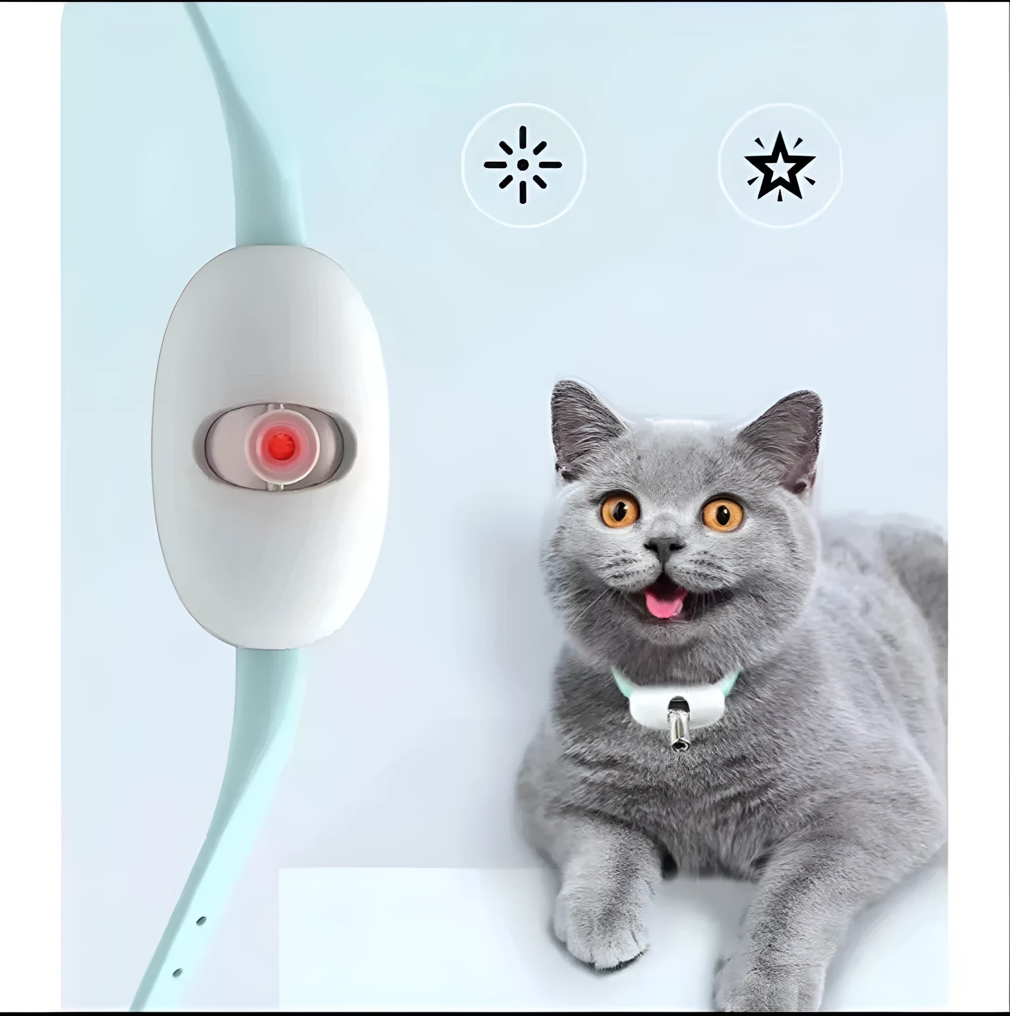Automatic cat teaser kitty laser pen light with PC TPC material in monochrome colour for indoor cat play