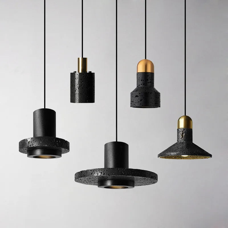 Industrial iron chandelier with adjustable height and LED light source for dining room or bar table