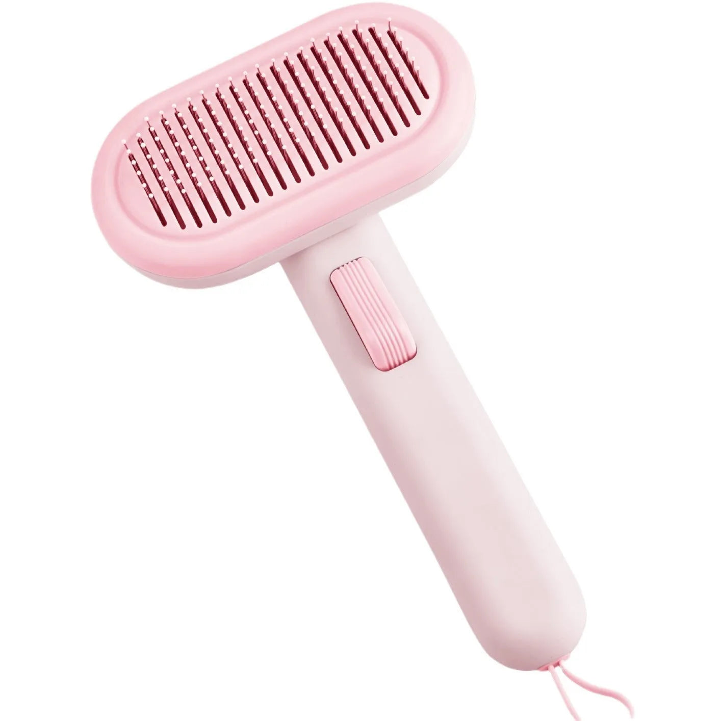 Large light grey pet grooming comb with stainless steel teeth and integrated tools for cat and dog hair removal.