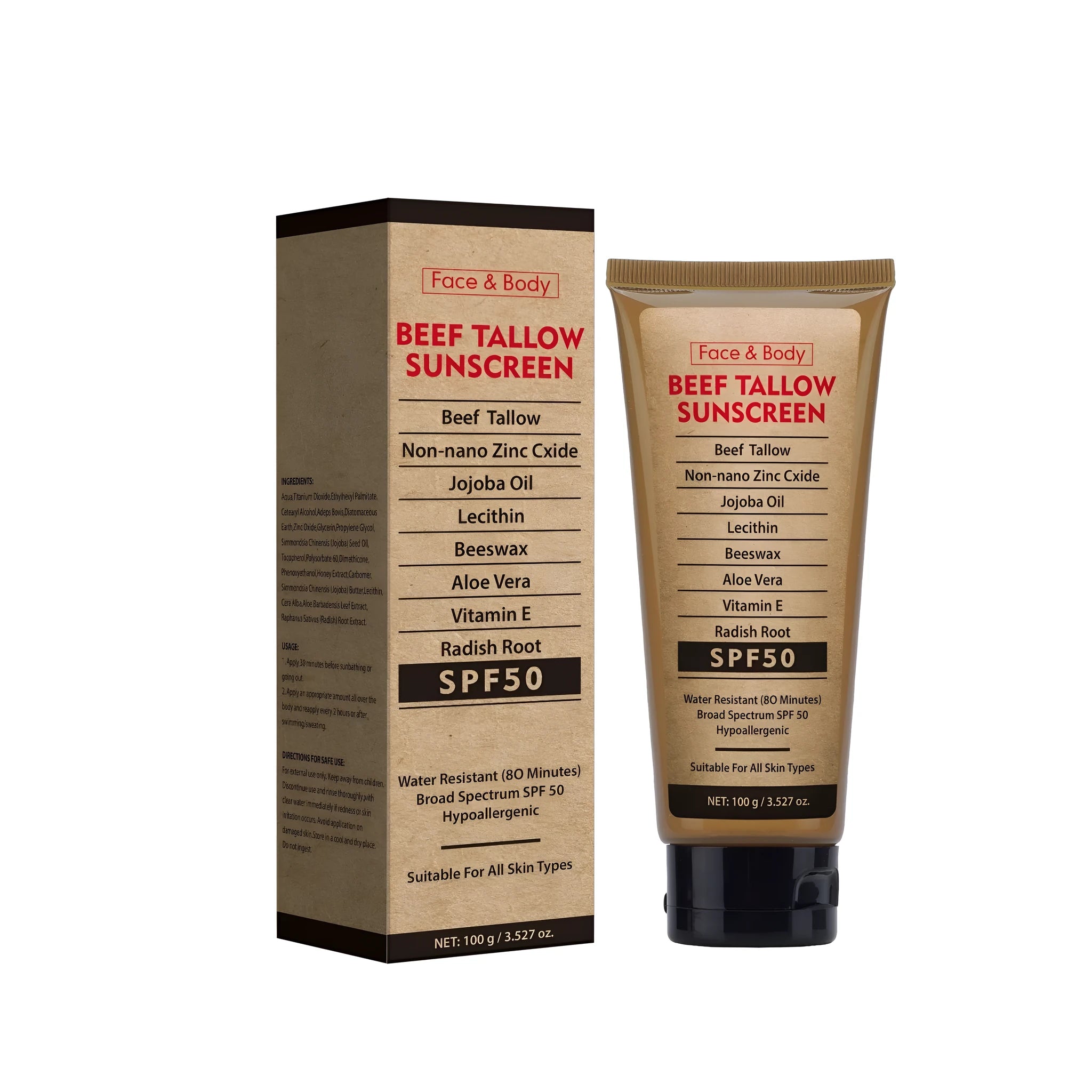 100g tube of organic grass-fed butter waterproof protective body cream