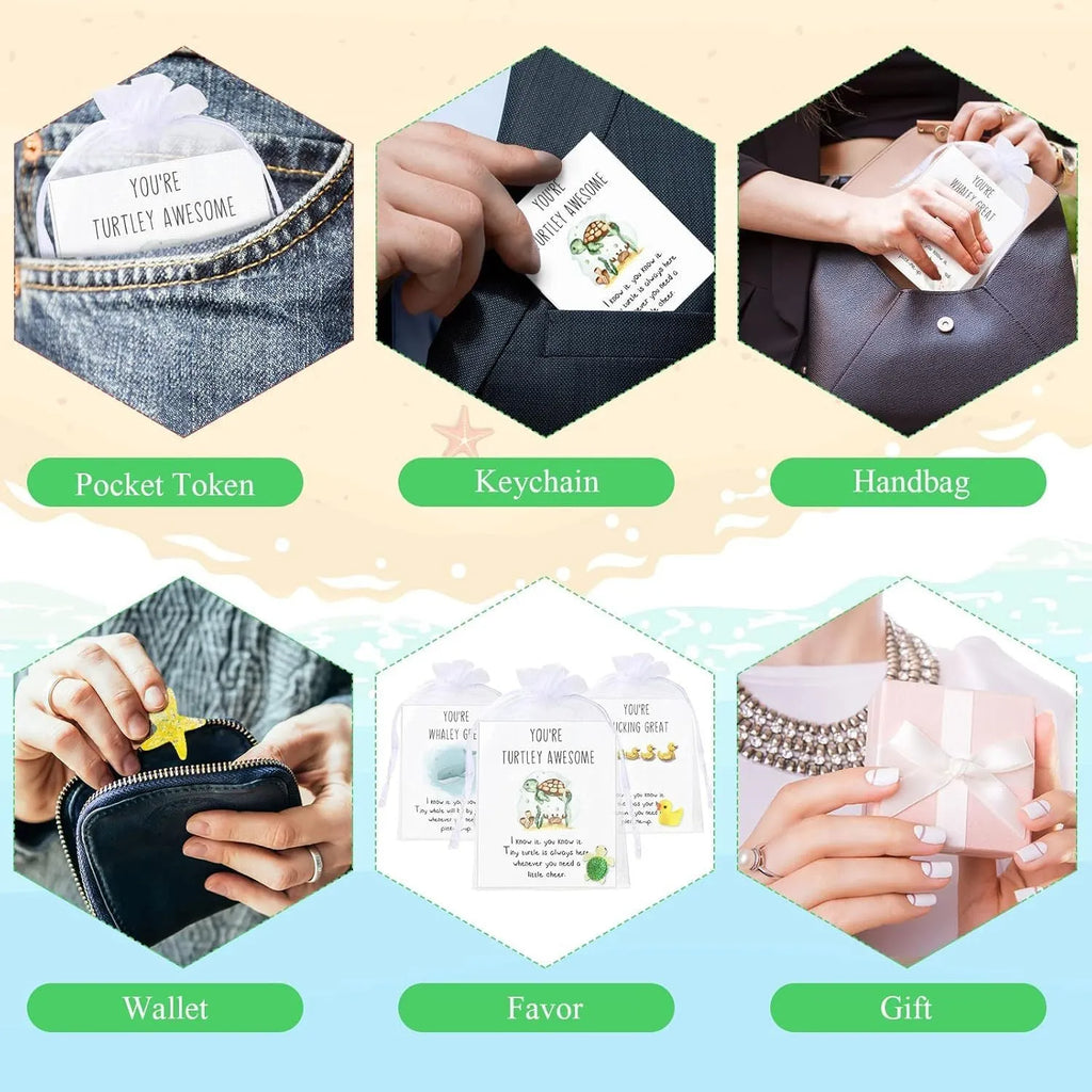 Resin greeting card set with pun inspirational quotes showing multiple card quantities