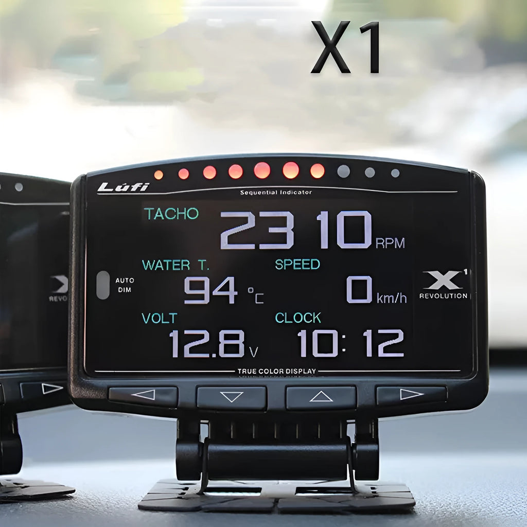 X1 automotive OBD diagnostic instrument with LED display and metal construction