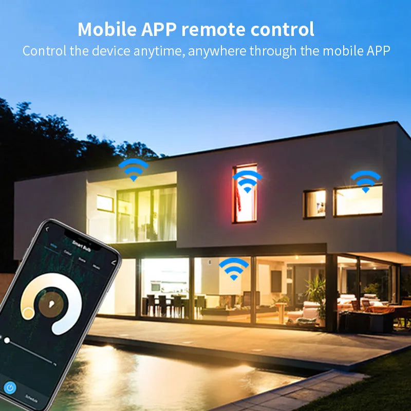 Smart GU10 RGBCCT LED spotlight with wifi control and compact 50mm diameter design