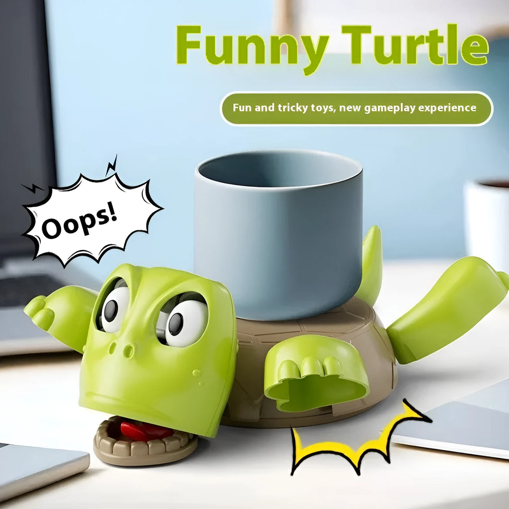 Turtle-shaped ABS plastic drink coaster in a choice of four colours: light green, dark green, wheat starch, and yellow.