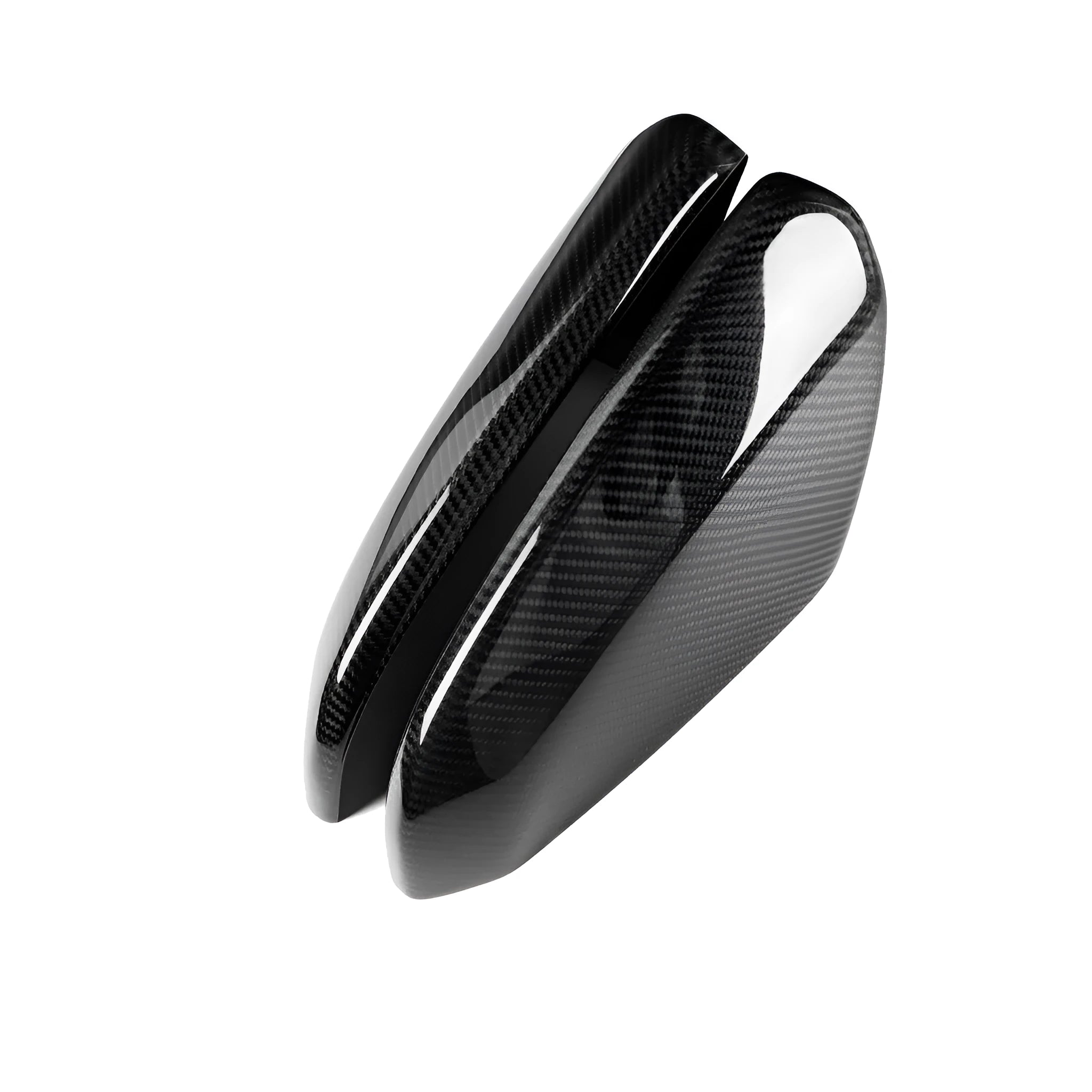 Carbon fiber rearview mirror shell sticker for Honda Civic 10th gen black 135x305mm