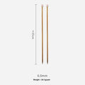Set of lengthened crochet hooks with protective caps, showing hooks in various metric sizes from 2.0mm to 10.0mm.