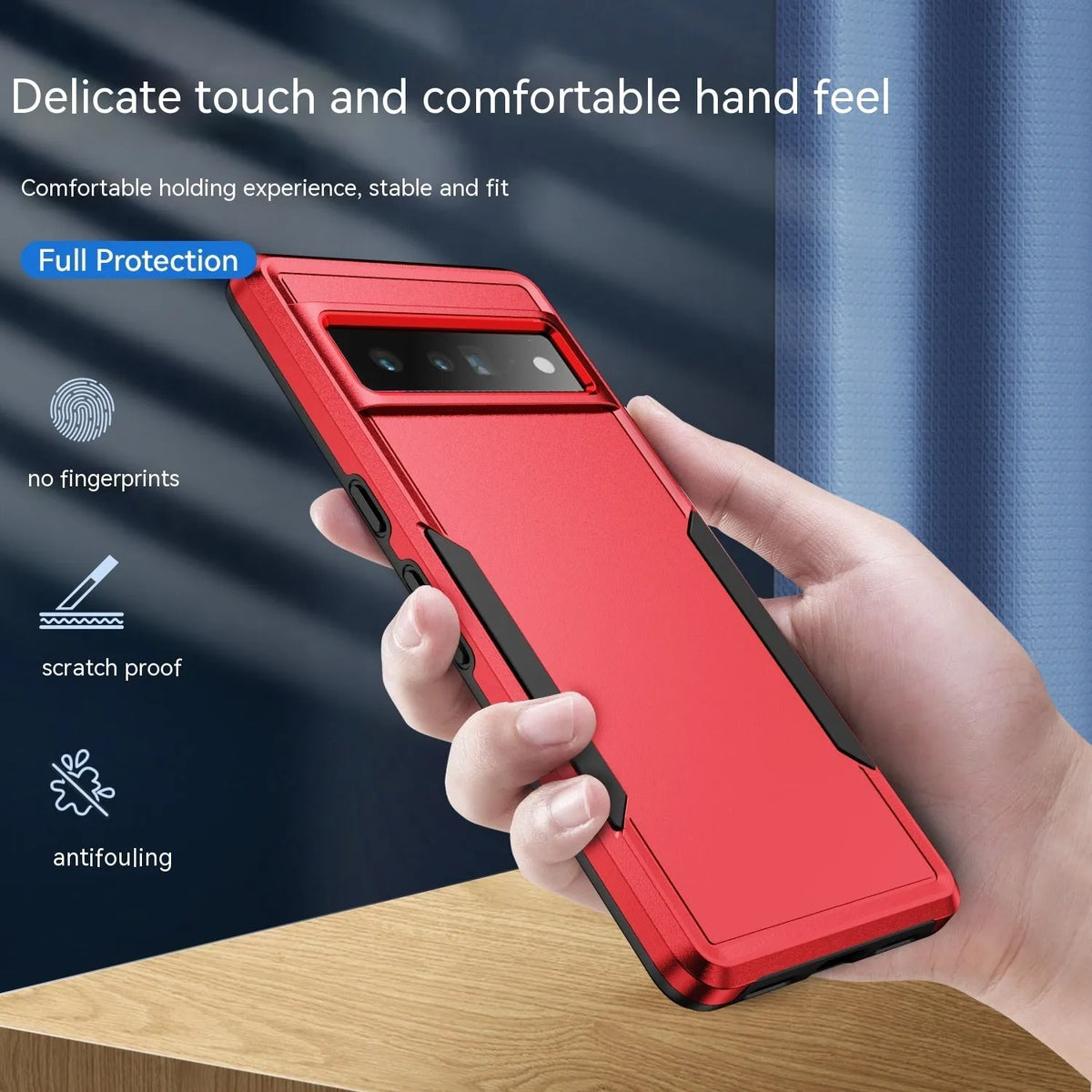 Two-in-one drop-resistant back cover case for Google Pixel with bracket and magnetic suction