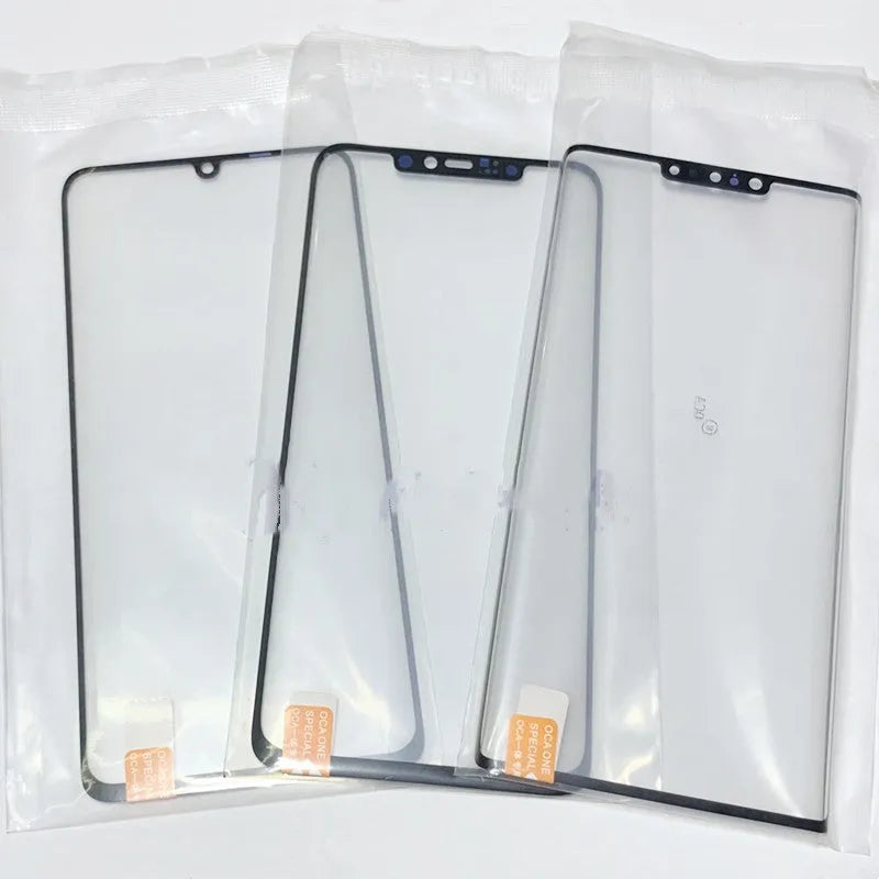 OnePlus 7 Pro replacement touch screen assembly showing glass panel and components