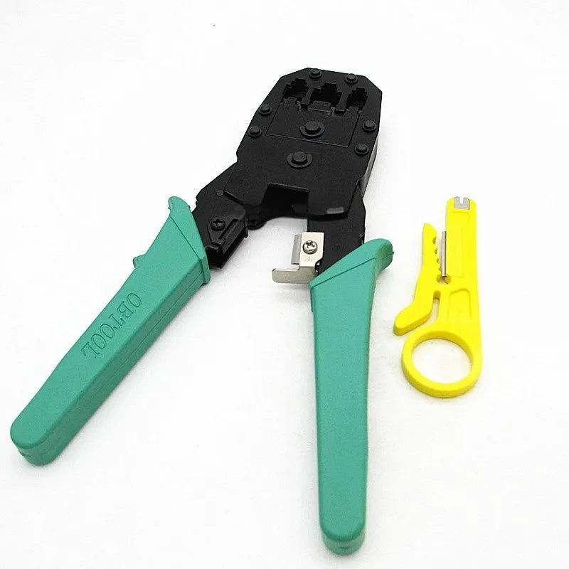 SZ-315 network cable crimping pliers with rubber handles showing RJ45 connector crimping section