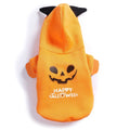 Halloween pumpkin sweater dog clothing in flannel, available in black and yellow for small medium large dogs