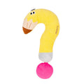 Fleece cloth pet pillow in pencil shape, 66cm long, on a neutral background