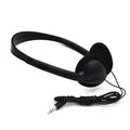 Solid colour wired airline headphones with 3.5mm plug and ABS build in multiple colours