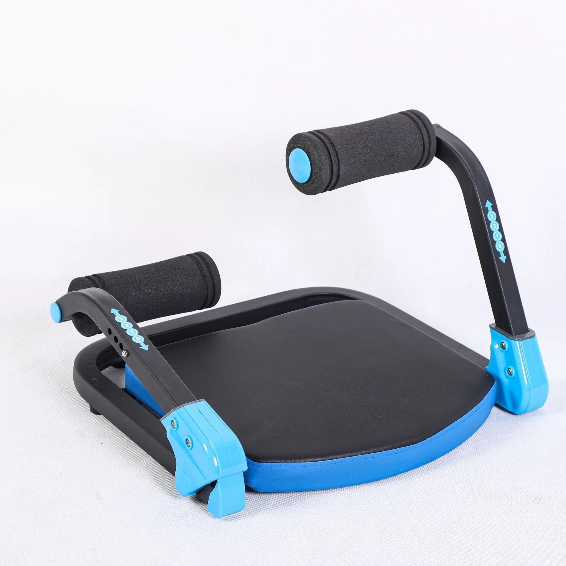 Mini portable abdominal fitness device in red or sky blue colours