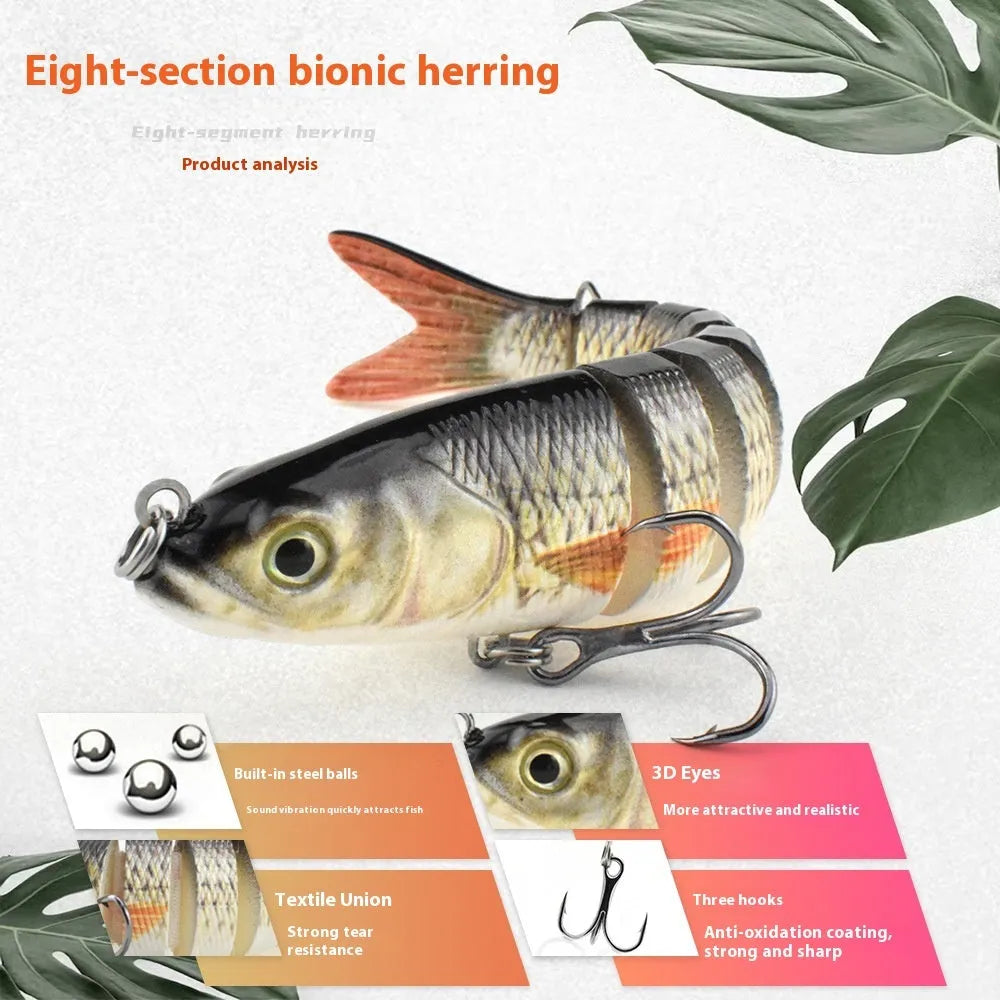 Hard plastic bionic fishing lure measuring 133mm, shown in multiple colour options.